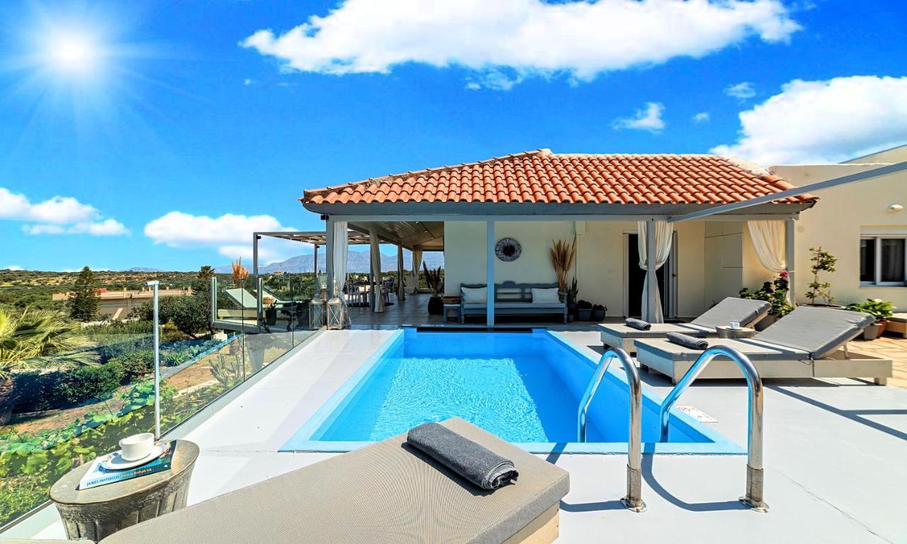 Olive Green Villa Heated Pool アイオス・ニコラオス エクステリア 写真