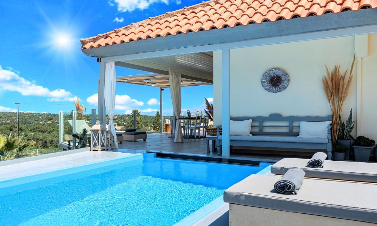 Olive Green Villa Heated Pool アイオス・ニコラオス エクステリア 写真