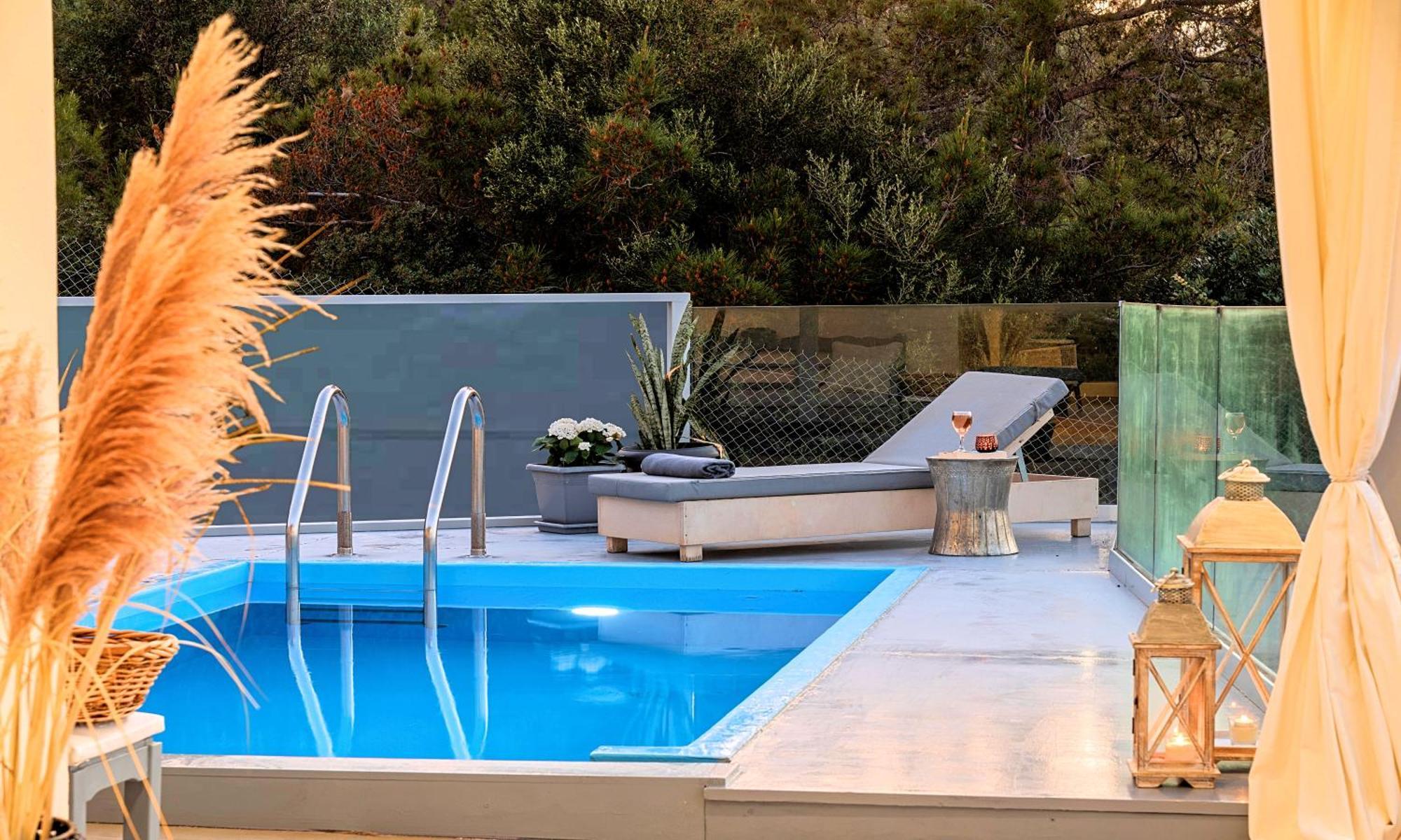 Olive Green Villa Heated Pool アイオス・ニコラオス エクステリア 写真